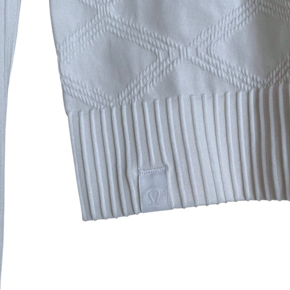 Lululemon Rest Less Textured Long Sleeve Crewneck Tee in Heathered White - Picture 9 of 9